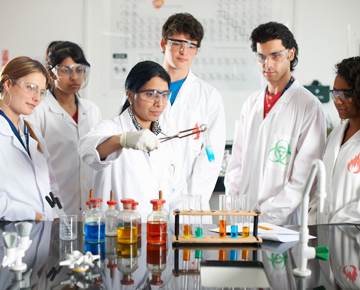 Students at Kursk State Medical University Lab